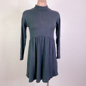 Ten Sixty Sherman Girls Peplum Tunic Mock Neck Sweater Dress Gray size Large NEW